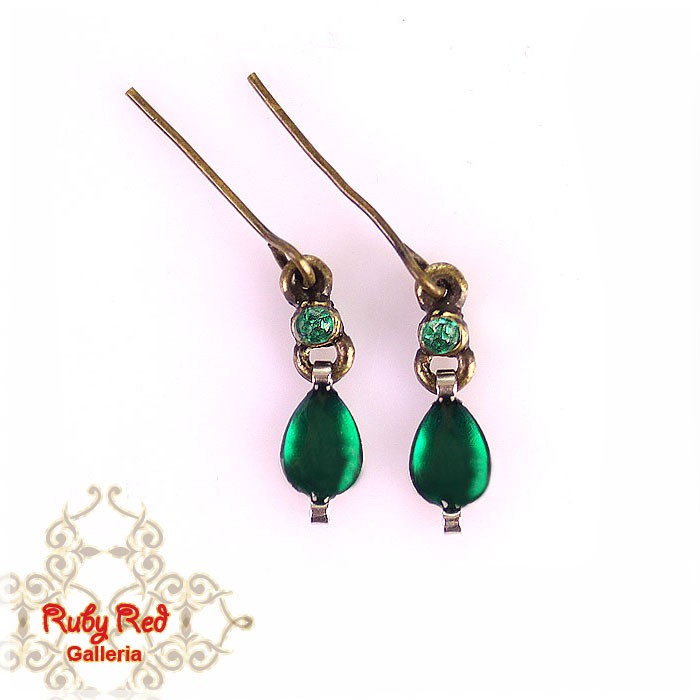 Green Antique Earrings for11.5" Bleuette Doll (EE0010A)