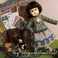 My Elegant Emerald Pattern Package for 11.5" Bleuette Doll (EP0003A)