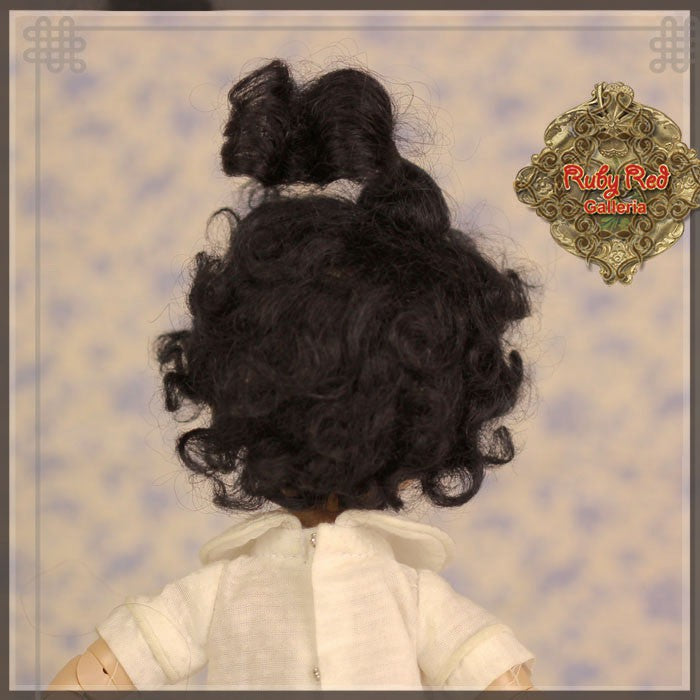 Black Mohair Wig for 8" Dolls (HD0006A)