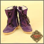 Purple Boots with Embroidery for 11.5" Bleuette Doll (EH0043A)