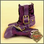 Purple Boots with Embroidery for 11.5" Bleuette Doll (EH0043A)