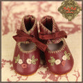 Wine Red Leather Shoes for 11.5" Bleuette Doll (EH0042A)