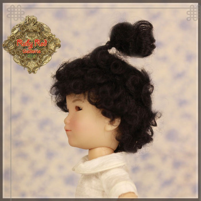 Black Mohair Wig for 8" Dolls (HD0006A)