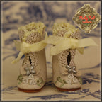 Beige Leather Boots with Embroidery for 11.5" Bleuette Doll (EH0041A)