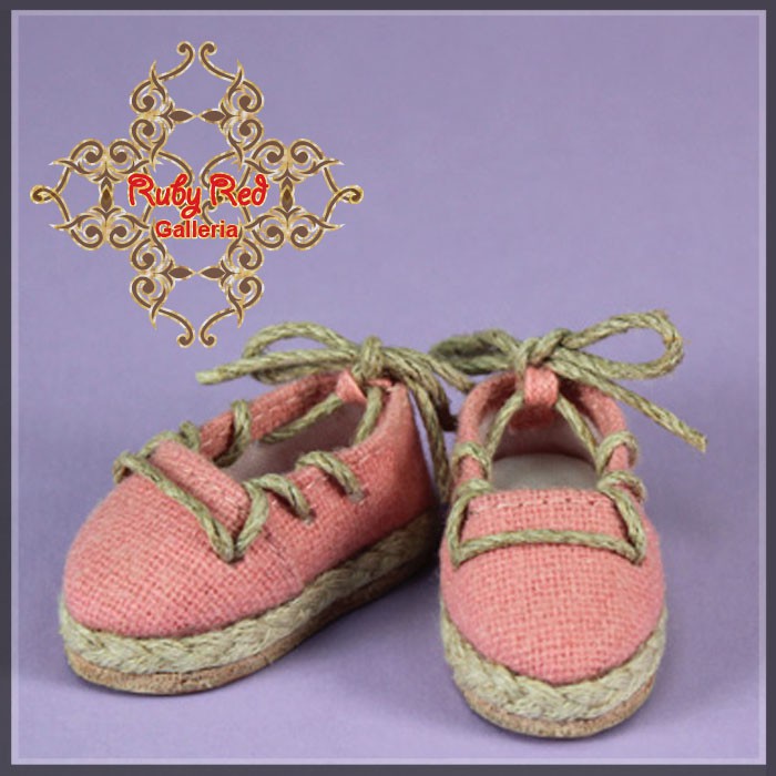 Pink Canvas Shoes for 11.5" Bleuette Doll (EH0040A)