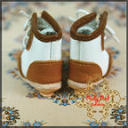 Brown & White Leather Boots for 11.5" Bleuette Doll (EH0037B)