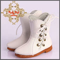 White Leather Boots for 11.5" Bleuette Doll (EH0034A)
