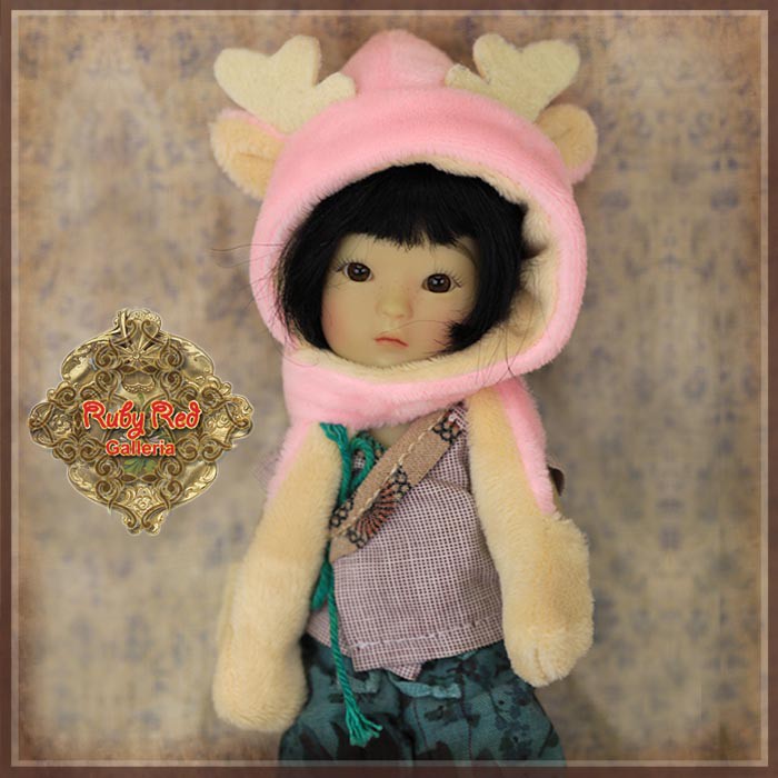 Animal Hat with Gloves for Yu Ping (Pink Version) (HZ0016A)