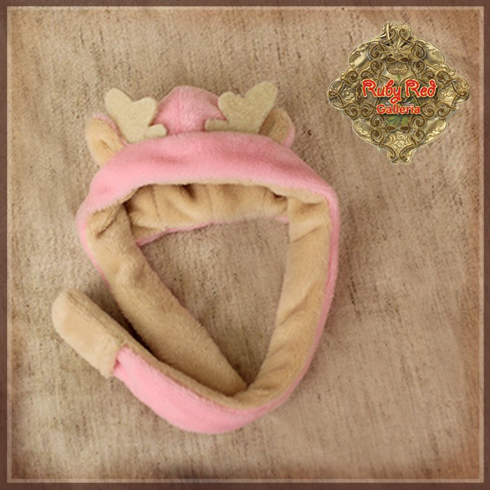 Animal Hat with Gloves for Yu Ping (Pink Version) (HZ0016A)