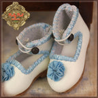 White Real Leather Boots for 8'' Dolls (HH0027A)