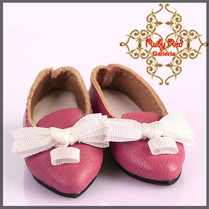 Pink Leather Shoes for 11.5" Bleuette Doll (EH0029A)