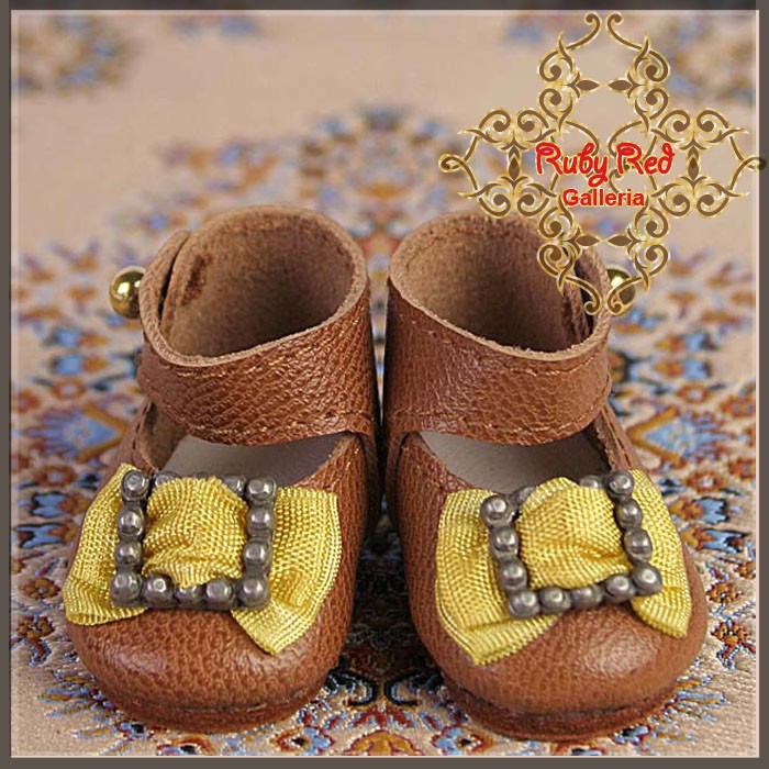 Brown Leather Shoes for 11.5" Bleuette Doll (EH0028A)