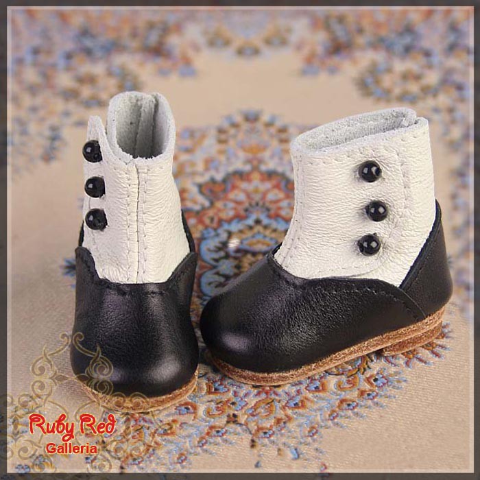White Leather Shoes for 11.5" Bleuette Doll (EH0027A)