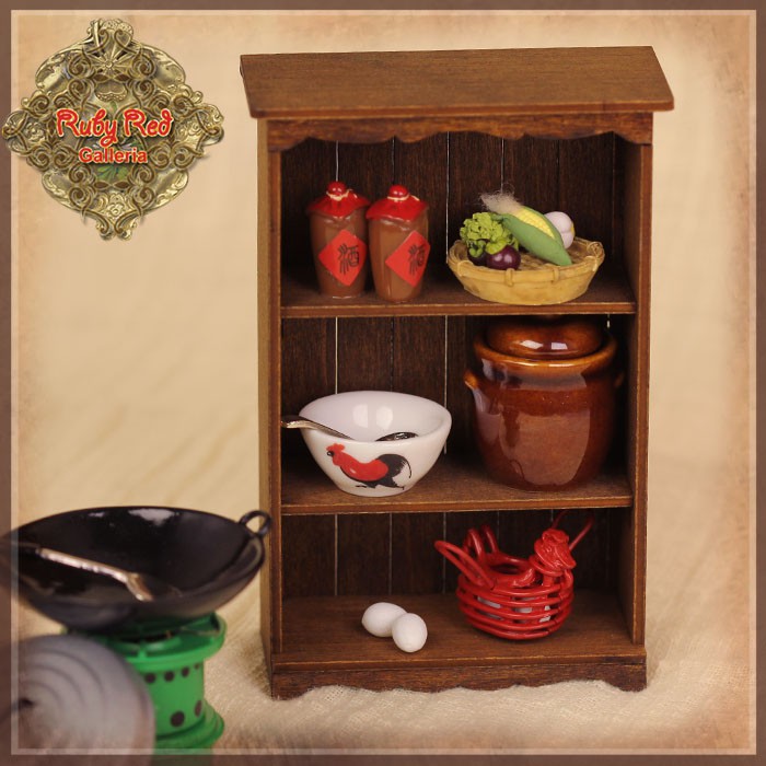 Cooking Utensil Set with Brown Cabinet (HZ0012A)