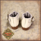 White Real Leather Shoes for 8'' Dolls (HH0028A )