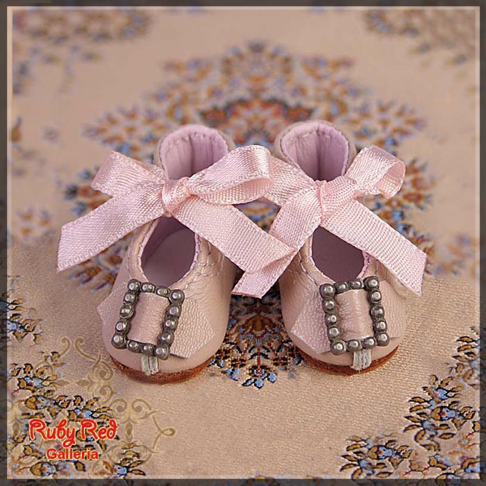 Pink Leather Shoes for 11.5" Bleuette Doll (EH0018A)