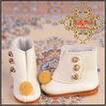White Leather Shoes for 11.5" Bleuette Doll (EH0016A)