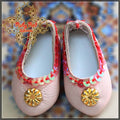 Pink Leather Shoes for 11.5" Bleuette Doll (EH0012B)