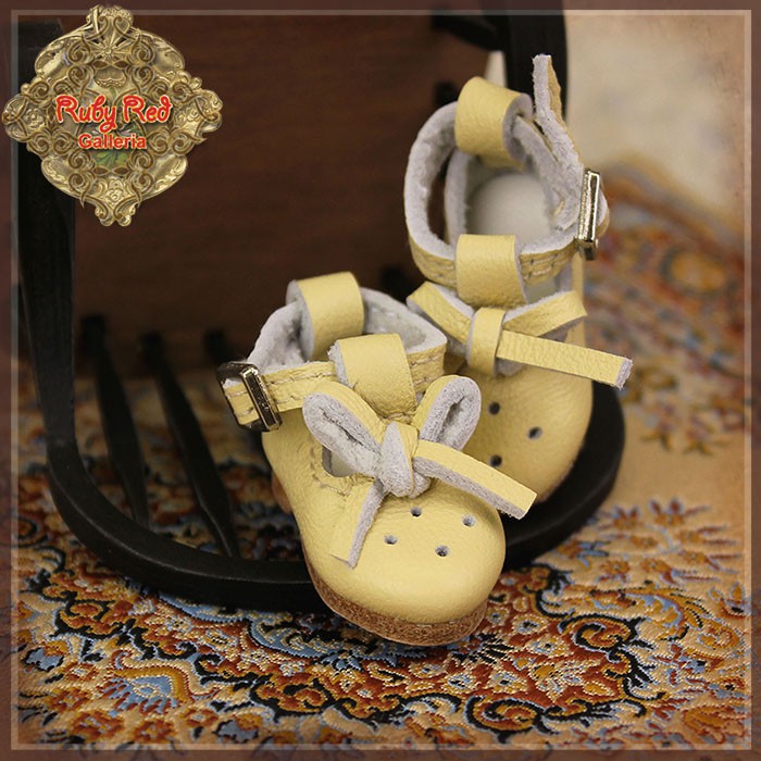 Yellow Real Leather Boots for 8'' Dolls (HH0029A)