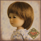 Brown Bob Human Hair Wig for 8" Dolls (HD0007A)