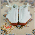 White Leather Shoes for 11.5" Bleuette Doll (EH0007B)