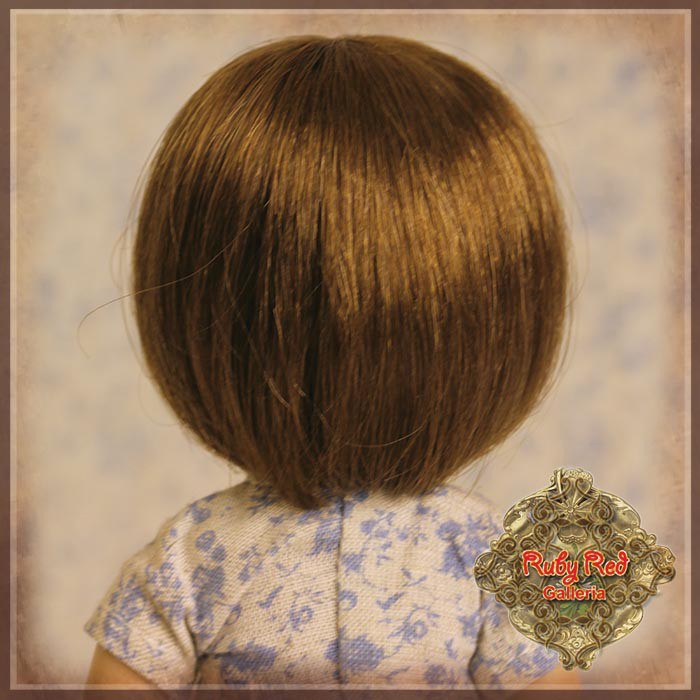 Brown Bob Human Hair Wig for 8" Dolls (HD0007A)