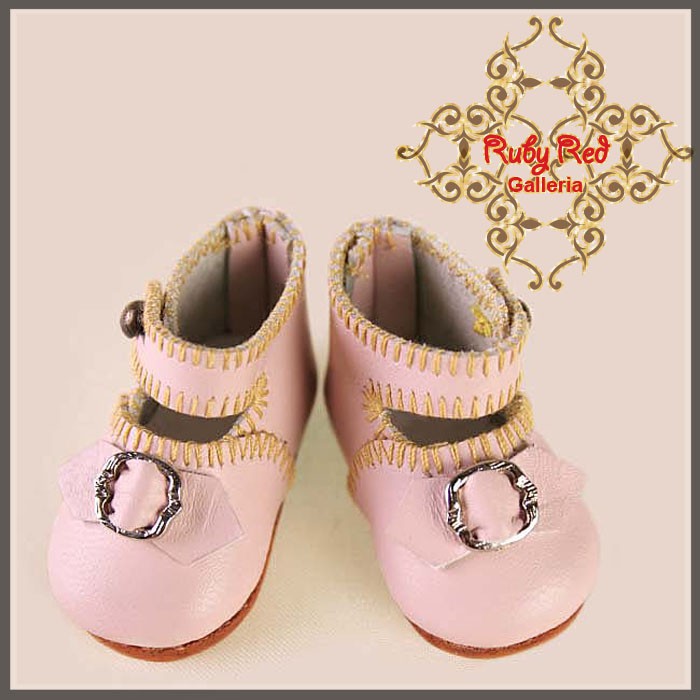 Pink Leather Shoes for 11.5" Bleuette Doll (EH0006A)