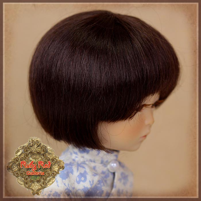 Brunette Bob Mohair Wig for 8" Dolls (HD0007B)