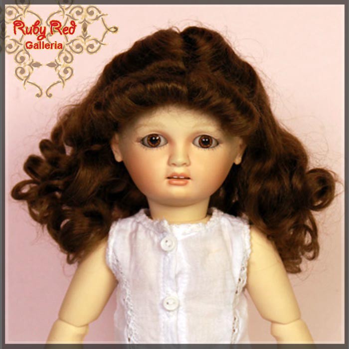 Deep Brown Mohair Wig for 11.5" Bleuette Doll (ED0014M7)