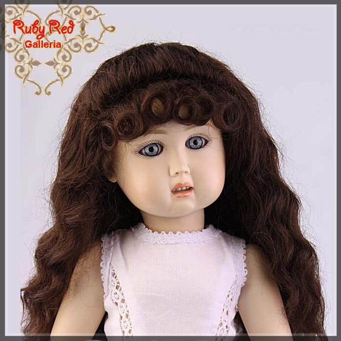 Medium Brown Mohair Wig for 11.5" Bleuette Doll (ED0010M7)