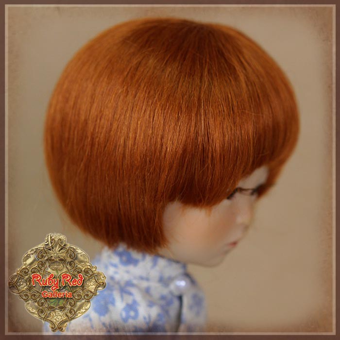 Red Bob Mohair Wig for 8" Dolls (HD0007C)