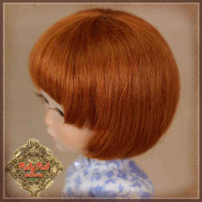 Red Bob Mohair Wig for 8" Dolls (HD0007C)
