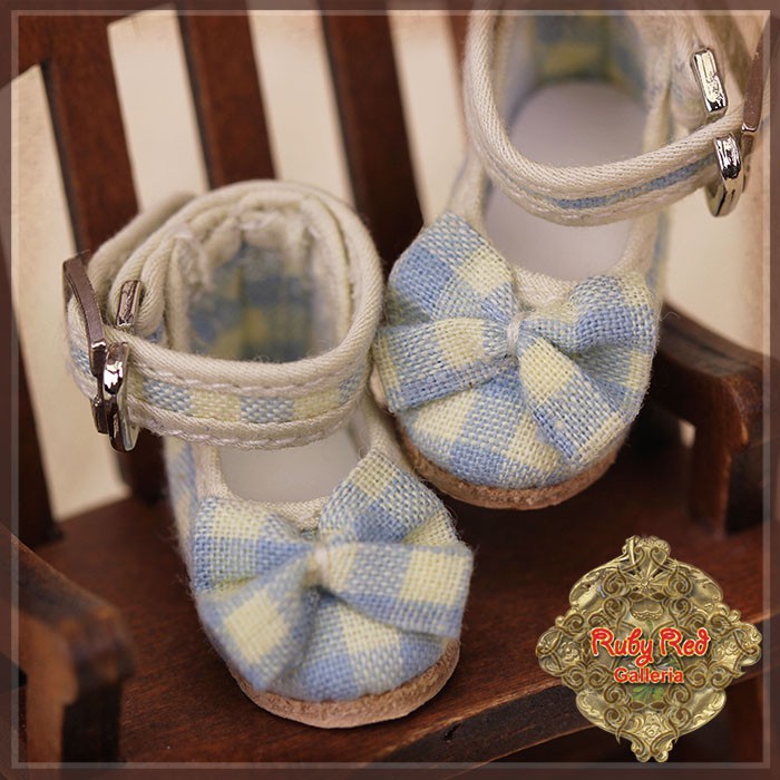 Checker Fabric Shoes for 8" Dolls (HH0034A)