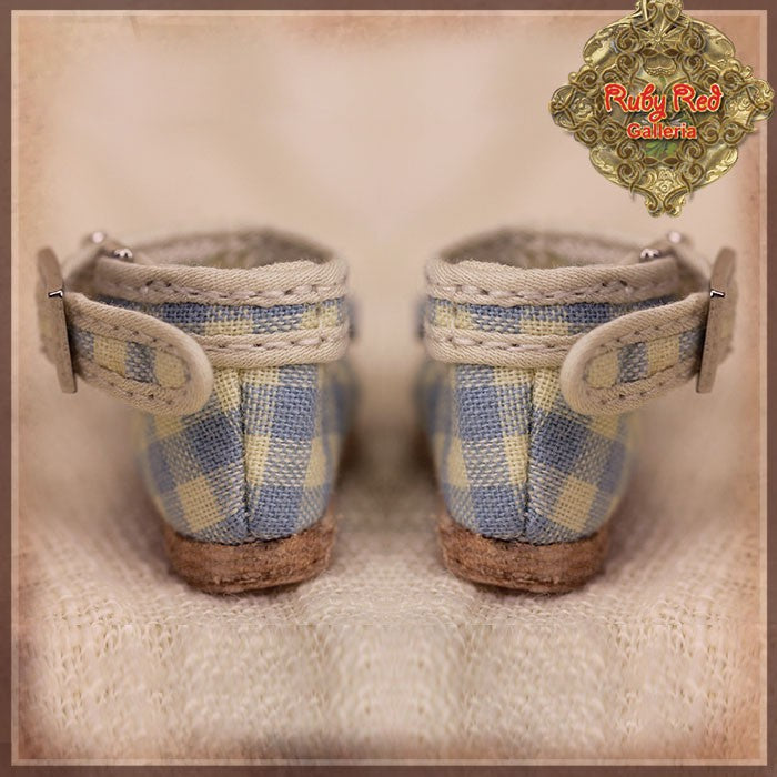 Checker Fabric Shoes for 8" Dolls (HH0034A)