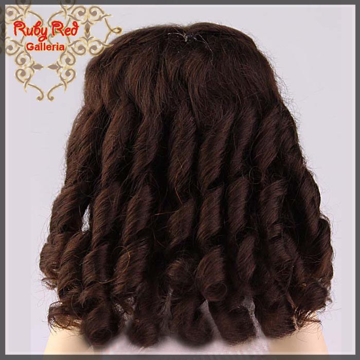 Medium Brown Mohair Wig for 11/5" Bleuette Doll (ED0009M7)