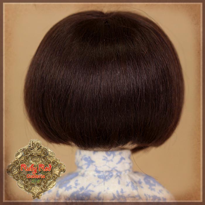 Dark Brown Bob Mohair Wig for 8" Dolls (HD0007D)