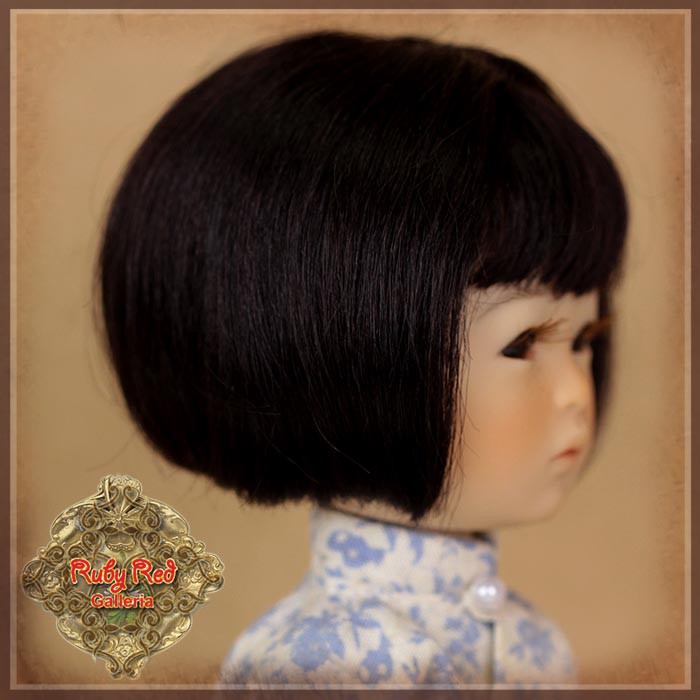 Black Bob Mohair Wig for 8" Dolls (HD0007E)