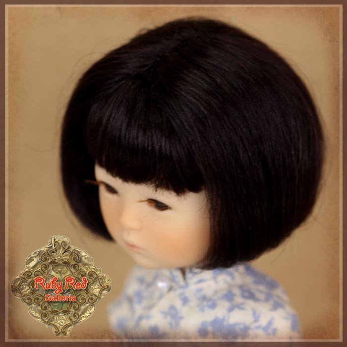 Black Bob Mohair Wig for 8" Dolls (HD0007E)