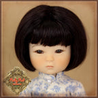 Black Bob Mohair Wig for 8" Dolls (HD0007E)