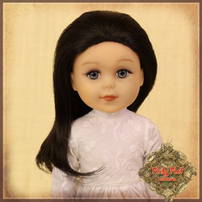 Straight Dark Brown Parting Wig for 14” Play Girl (KD0001A)