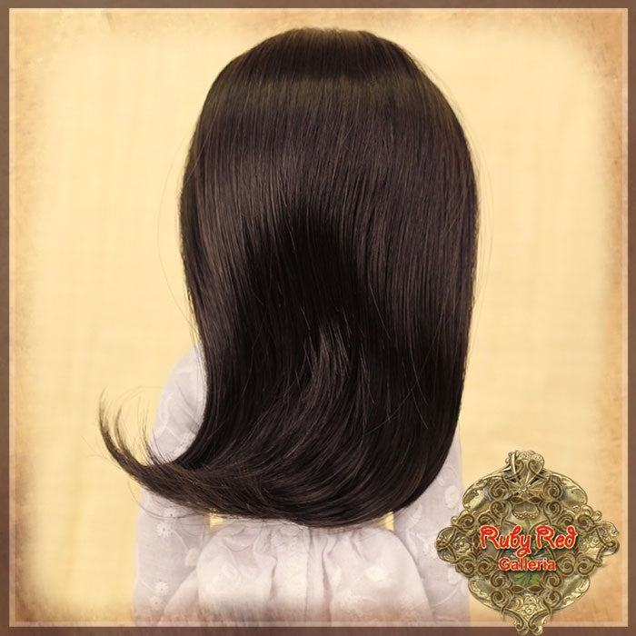 Straight Dark Brown Parting Wig for 14” Play Girl (KD0001A)