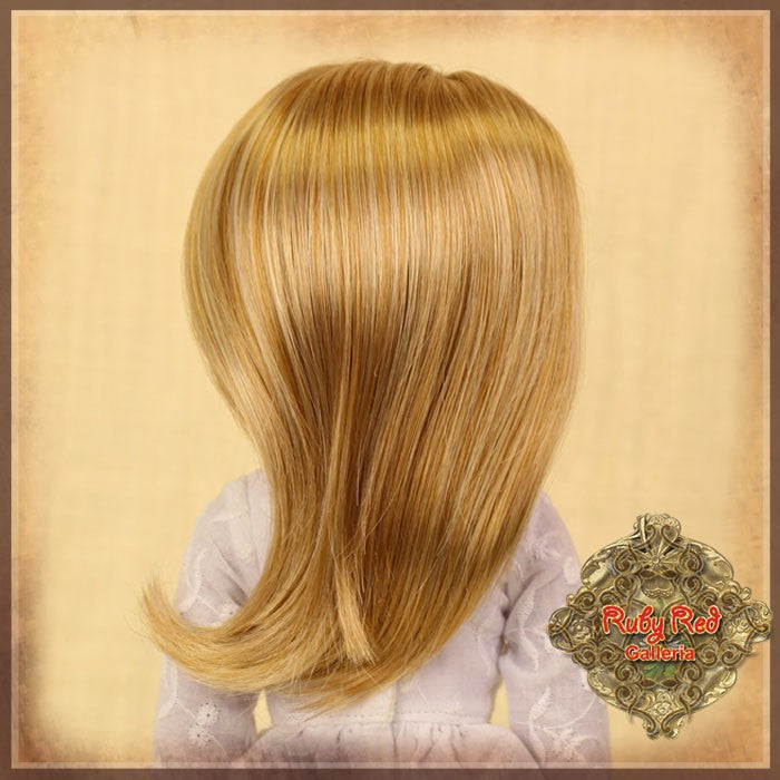 KD0001B Straight Frosted Blonde Parting Wig for 14” Play Girl