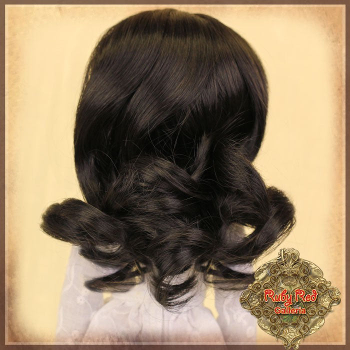 Wavy Black Parting Wig for 14” Play Girl (KD0002A)