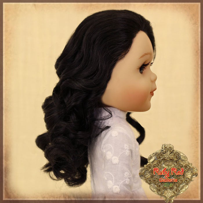 Curly Black Parting Wig for 14” Play Girl (KD0003A)