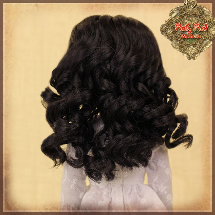 Curly Black Parting Wig for 14” Play Girl (KD0003A)