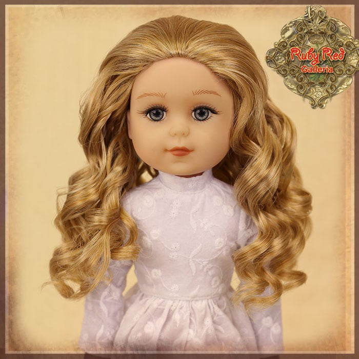 Curly Light Brown Parting Wig for 14” Play Girl (KD0003B)