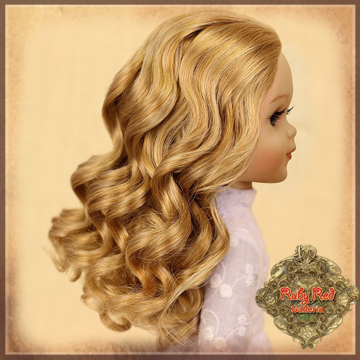 Curly Light Brown Parting Wig for 14” Play Girl (KD0003B)