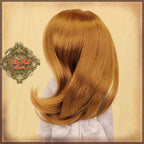 KD0001C Straight Brown Parting Wig for 14” Play Girl