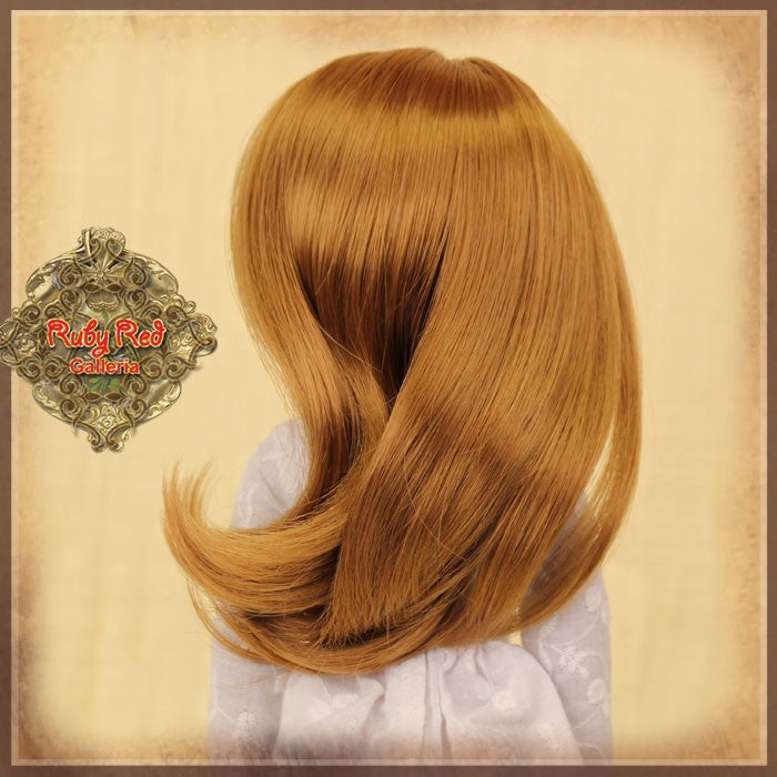 KD0001C Straight Brown Parting Wig for 14” Play Girl