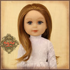 KD0001C Straight Brown Parting Wig for 14” Play Girl